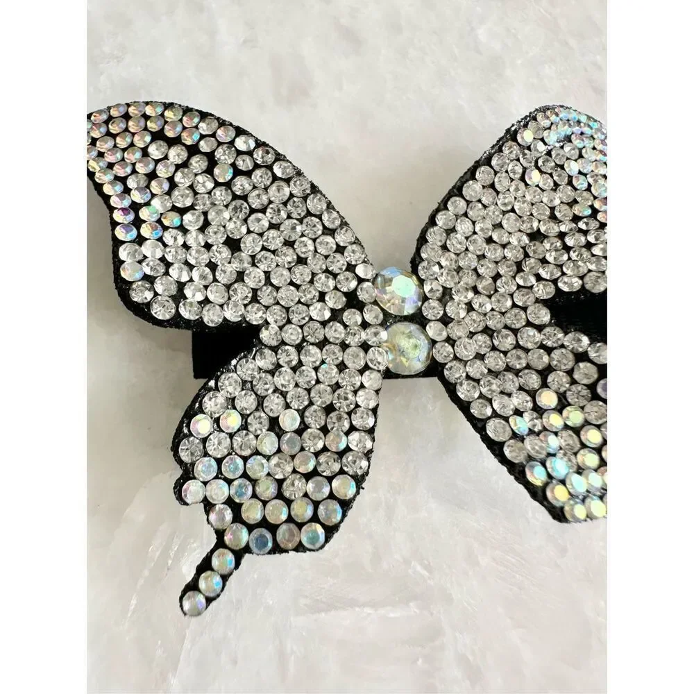 Sparkly rhinestone butterfly hair clip